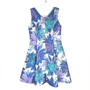 Zoe LTD Sleeveless Metallic Floral Jacquard Dress in Girl’s Sz: 12